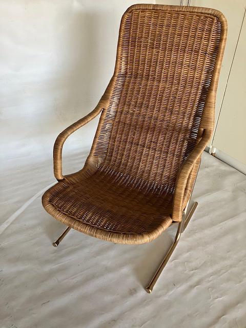 Fauteuil in pitriet, Tuin en Terras, Tuinstoelen, Gebruikt, Rotan, Ophalen of Verzenden