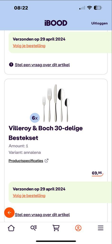 Villeroy & Boch 30-delige Bestekset - Annalena, Huis en Inrichting, Keuken | Bestek, Zo goed als nieuw, Bestekset, Rvs of Chroom