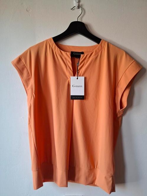 G-Maxx travelstof top Mango M/38, Kleding | Dames, Tops, Nieuw, Maat 38/40 (M), Oranje, Korte mouw, Ophalen of Verzenden