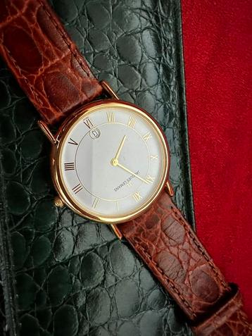 Vintage horloge (Jacques Lemans dress watch) met leren etui beschikbaar voor biedingen