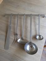 Lepelrek met pannenkoeken mes Vlees vork en jus,soep ,opsche, Huis en Inrichting, Keuken | Bestek, Ophalen, Gebruikt, Rvs of Chroom