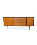Vintage sideboard jaren ‘60, Verzenden, 150 tot 200 cm, Zo goed als nieuw, Vintage retro buisframe design rotan webbing papercord