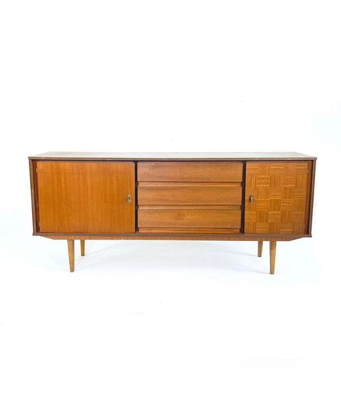 Vintage sideboard jaren ‘60, Huis en Inrichting, Kasten | Dressoirs, Zo goed als nieuw, 150 tot 200 cm, 25 tot 50 cm, Met lade(s)