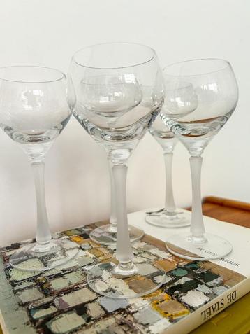 5x Spiegelau kristal wijnglas matglazen voet beschikbaar voor biedingen
