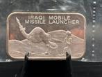 1oz Art Baar zilver - Iraqi mobile missile launcher -gimmick, Ophalen of Verzenden, Zilver