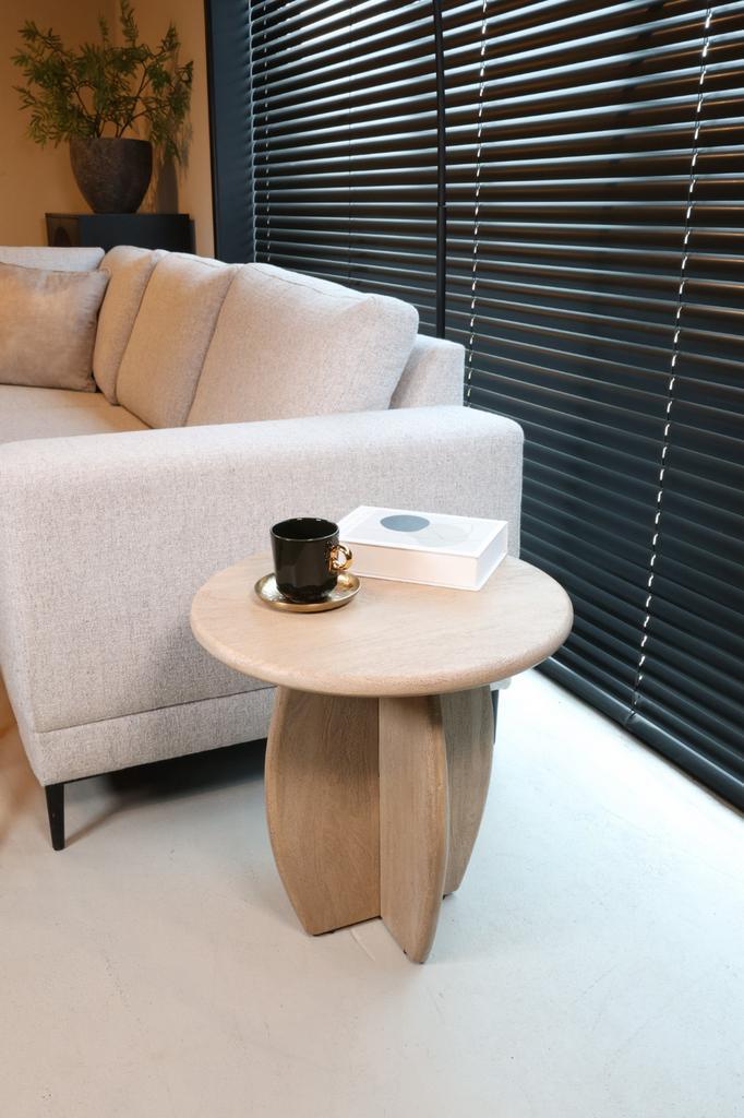 Bijzettafel rond Acaciahout | Ook Salontafel & eettafel, Huis en Inrichting, Woonaccessoires | Overige, Nieuw, Ophalen of Verzenden