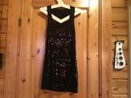 Jurk zwart palletjes M zonder mouw kerst, Ophalen of Verzenden, Zo goed als nieuw, Zwart, Boven de knie