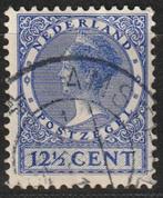 Nederland 1926 185a Wilhelmina 12,5c, Gest, Postzegels en Munten, Postzegels | Nederland, Ophalen of Verzenden, T/m 1940, Gestempeld