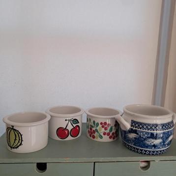 Arabia Finkand  4 potjes  3 uit de Pomona-serie beschikbaar voor biedingen