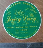 Sticker - Discobar Dancing Juicy Lucy - groen - Nijmegen, Verzenden, Zo goed als nieuw, Bedrijf of Vereniging
