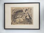 Jan Schonk ets Paradijsvogels, Antiek en Kunst, Kunst | Etsen en Gravures, Ophalen of Verzenden