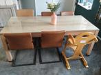 Gratis af te halen 2.00 meter tafel, Huis en Inrichting, Tafels | Eettafels, Ophalen, Gebruikt, 200 cm of meer, Vijf personen of meer