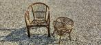 1194, rotan stoel + tafeltje te koop, Huis en Inrichting, Woonaccessoires | Overige, Zo goed als nieuw, Ophalen