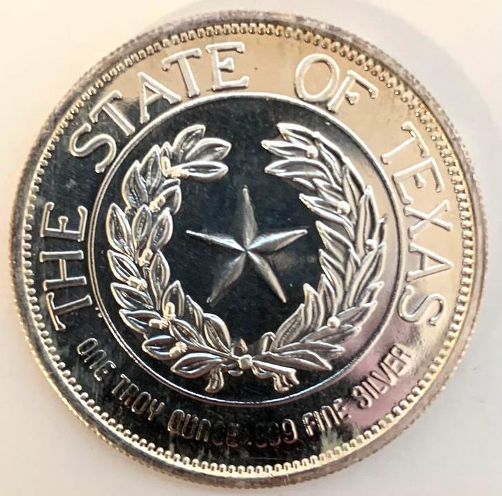 USA Texas 1 Troy ounce 999 zilver 1986, Postzegels en Munten, Munten | Amerika, Noord-Amerika, Zilver, Ophalen of Verzenden