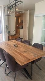 Mangohouten eettafel incl. stoelen, Ophalen, 200 cm of meer, 50 tot 100 cm, Zo goed als nieuw