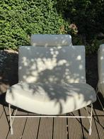 2 Leolux Volare Fauteuil, Ophalen, Gebruikt, 75 tot 100 cm, Metaal
