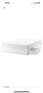 GEZOCHT: ikea bed nordli  140x200 wit, Wit, Tweepersoons, Zo goed als nieuw, Hout