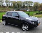 Nissan Juke 1.6 TOPSTAAT+APK Keyless|AT|Nav|Cam|Suedestr|+++, Stof, 1250 kg, 4 cilinders, Zwart