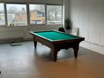 Mooie antieke 2,30x1.15 verwarmd biljart te koop, Sport en Fitness, Biljarten en Poolen, Ophalen, Gebruikt, Biljarttafel