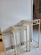 Beige set tafeltjes met glasplaatjes, Ophalen