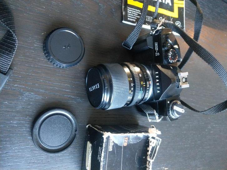 EXAKTA HS-1 in top staat met boekje flitser nu pentax, Audio, Tv en Foto, Fotocamera's Analoog, Zo goed als nieuw, Spiegelreflex
