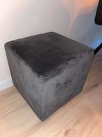 Grijze Stoffen Poef, Ophalen, Minder dan 50 cm, Gebruikt, Vierkant