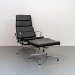 3 Vitra Eames Lounge Ea222 + Ea223 Zwart Leer Soft Pad, Huis en Inrichting, Fauteuils, Metaal