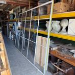 Grote metalen raamwerk, antieke pui, voorgevel glas, Doe-het-zelf en Verbouw, Kozijnen en Schuifpuien, Ophalen, Gebruikt, Nvt