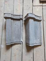 Kantpannen (8 stuks), Doe-het-zelf en Verbouw, Dakpannen en Dakbedekking, Gebruikt, Steen of Klei, Blauw, Ophalen of Verzenden