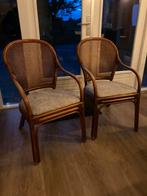 Vintage rotan stoelen met bloemmotief, Ophalen