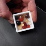 Lot met gemengde carneool en agaat cabochons, Ophalen of Verzenden