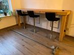 Hoge tafel en barkrukken - Handmade, quality oak/scaffolding, Huis en Inrichting, Ophalen, In hoogte verstelbaar, Gebruikt