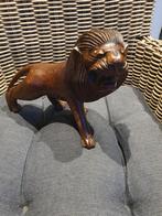 Houten leeuw sculptuur, Antiek en Kunst, Ophalen of Verzenden