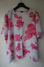 Blouse Avsna wit met roze bloemen rozen maat XL / 42 - 44, Maat 42/44 (L), Ophalen of Verzenden, Zo goed als nieuw, Roze