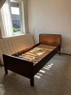 GRATIS 1-persoons bed 90x 200 cm met kledingkast, Donker eiken hout, Gebruikt, 90 cm, Eenpersoons