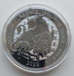 Zilveren 10 oz Queens Beast Bull of Clarence 2023., Ophalen of Verzenden, Overige landen, Losse munt, Zilver