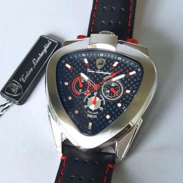 Tonino Lamborghini Spyder 12 H Sliver / Red 46x53mm Nieuw beschikbaar voor biedingen