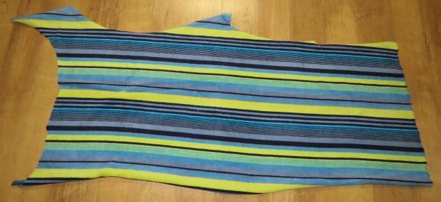 Vintage lap stof badstof tricot gestreept NIEUW, Hobby en Vrije tijd, Stoffen en Lappen, Nieuw, Katoen, 30 tot 120 cm, 30 tot 200 cm