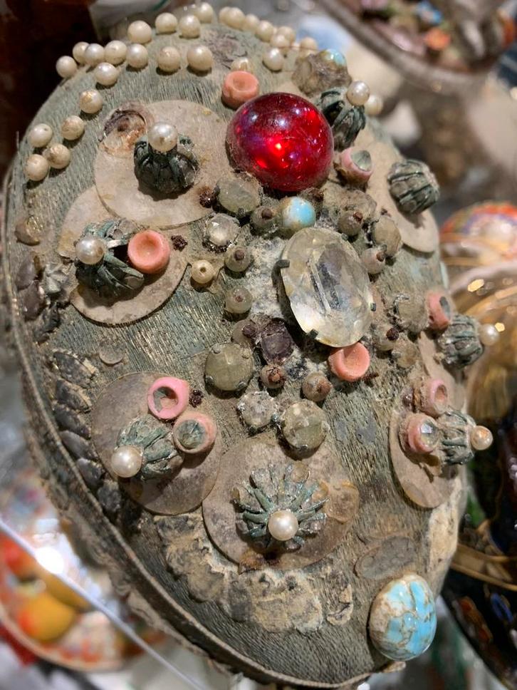 #pasen candycontainer volkskunst paasei, Diversen, Pasen, Zo goed als nieuw, Ophalen of Verzenden