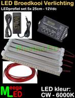 LED profiel strip TC420 SET 5x 25cm Broedkooi Kweekkooi, Dieren en Toebehoren, Ophalen of Verzenden, Nieuw, Aluminium, Broedkooi of Kweekkooi