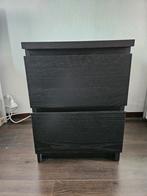 Ikea MALM nachtkastje zwart, Ophalen, Gebruikt, Hout, Minder dan 45 cm