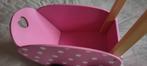 Janod houten poppen wagen roze, Ophalen of Verzenden, Zo goed als nieuw, Babypop