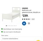 Hemnes bed te koop, Ophalen, 85 tot 100 cm, Gebruikt, Lattenbodem