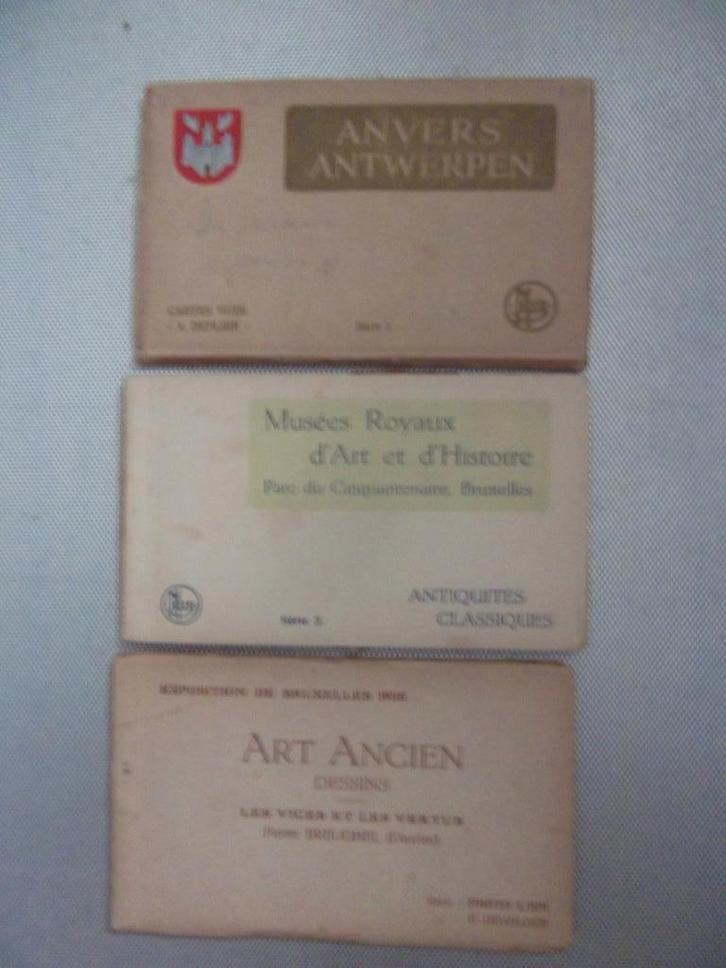 3 mapjes zeer oude ansichtkaarten België en Breughel, Verzamelen, Ansichtkaarten | België, Ongelopen, Antwerpen, 1920 tot 1940