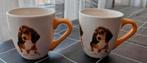 Twee Bekers met opdruk Basset Hond, Huis en Inrichting, Ophalen of Verzenden, Zo goed als nieuw, Overige stijlen, Kop(pen) en/of Schotel(s)