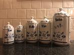 5 porseleinen potten. Zout, peper, koffie etc., Antiek en Kunst, Antiek | Keramiek en Aardewerk, Ophalen of Verzenden