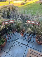 Metalen tuinstoel (inklapbaar) 2 stuks, Tuin en Terras, Ophalen, Gebruikt, Metaal, Inklapbaar