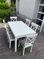 Uitschuifbare eettafel 4 tot 8 personen, Huis en Inrichting, Tafels | Sidetables, Ophalen, 75 cm of meer, 200 cm of meer, Zo goed als nieuw
