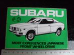 sticker subaru most experienced japanese front wheel drive, Auto of Motor, Ophalen of Verzenden, Zo goed als nieuw