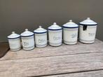 Oude Frans emaille voorraadpotten, Antiek en Kunst, Antiek | Emaille, Ophalen of Verzenden